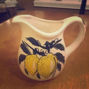 Small Lemon Pattern Ceramic Pitcher